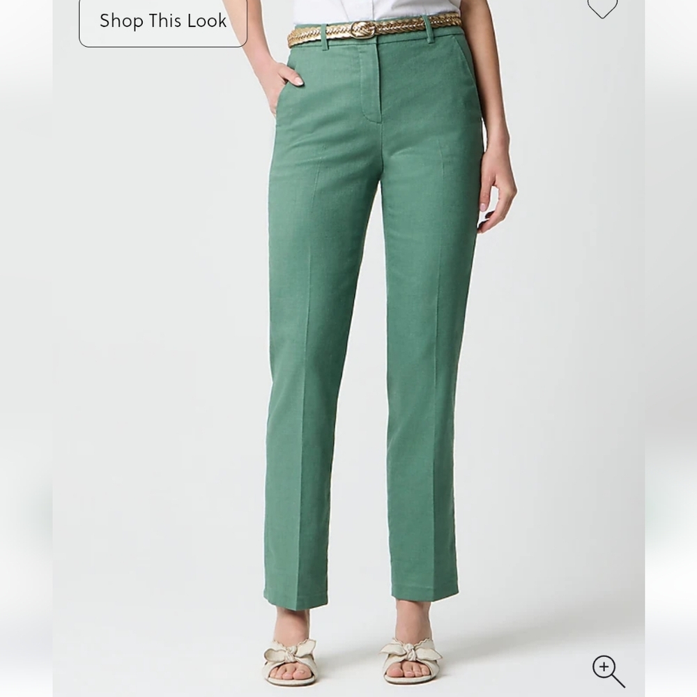 J. Crew Women's Kallie stretch linen-blend straight-leg pant
